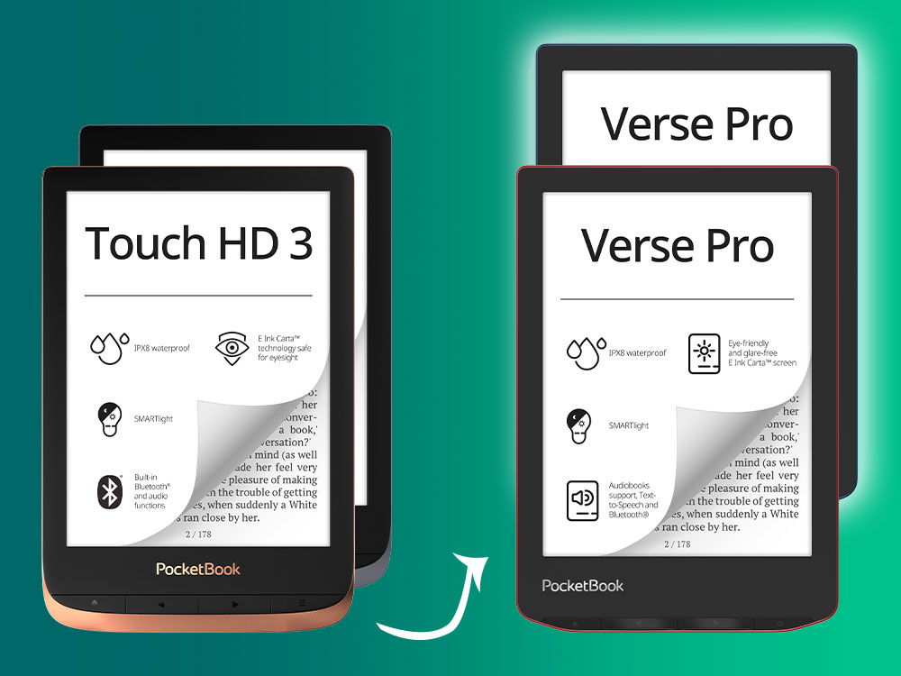 Vom Touch HD 3 zum Verse Pro: PocketBook E-Reader der nächsten Generation