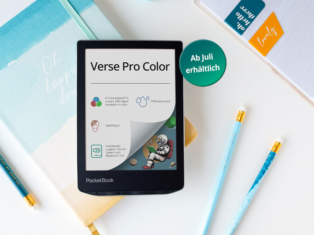 PocketBook Verse Pro Color: Kompakter E-Reader jetzt auch mit Farbbildschirm