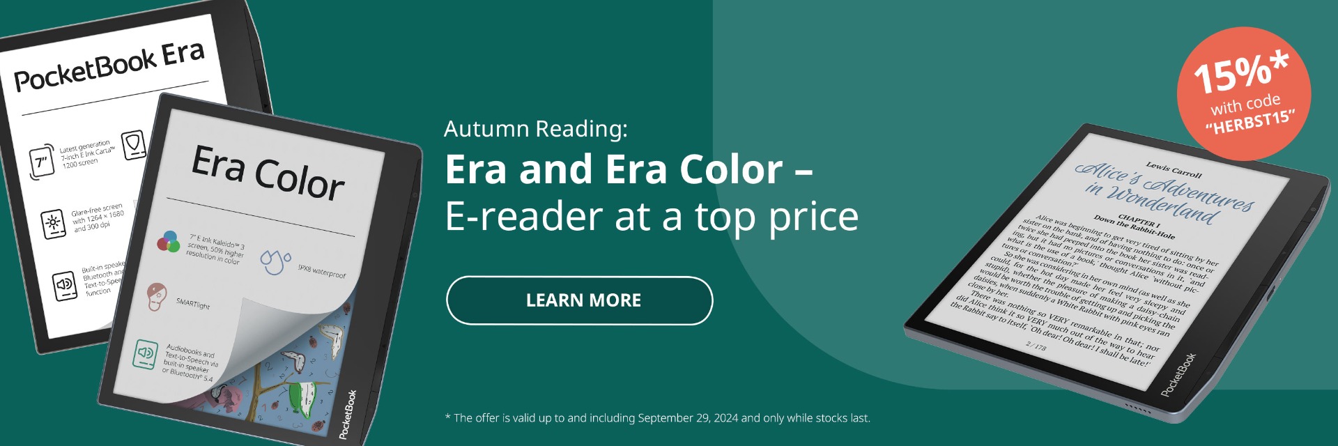 Autumn Reading: 15% Off at E-Reader Era 6 Era Color