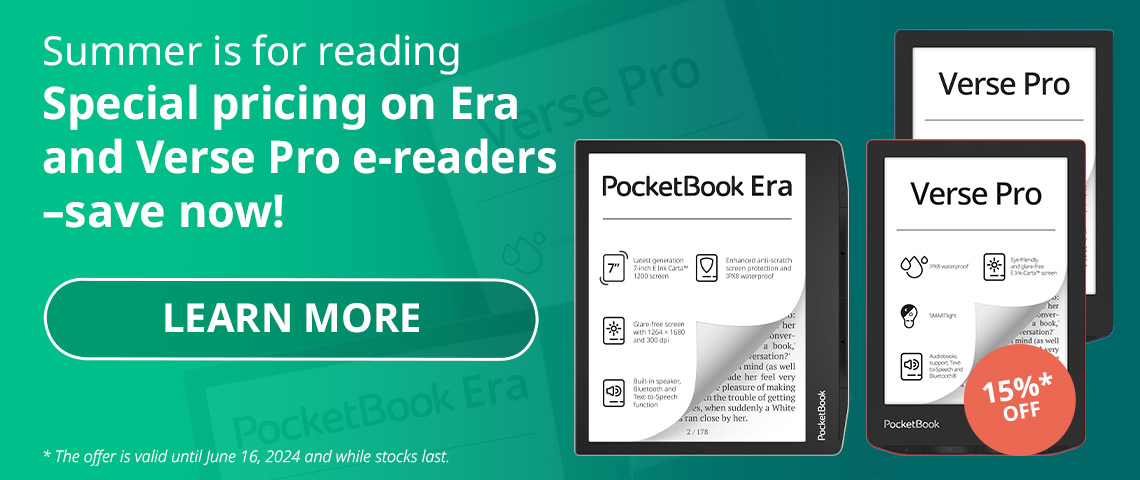 Brighten Your Summer with 15% Off on PocketBook Verse Pro and PocketBook Era