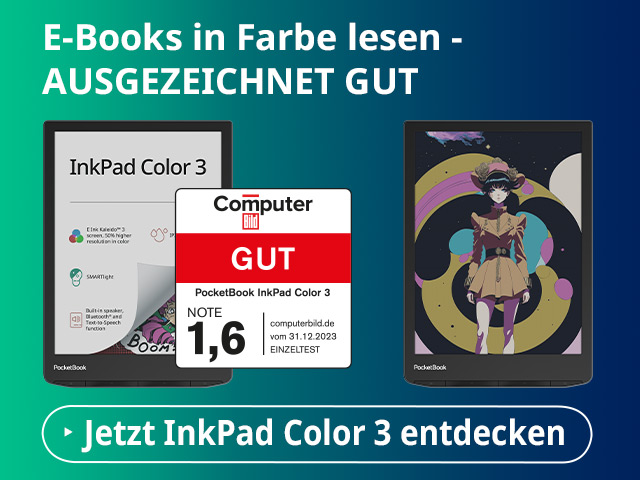 PocketBook InkPad Color 3 - ausgezeichnet mit ComputerBild-Siegel